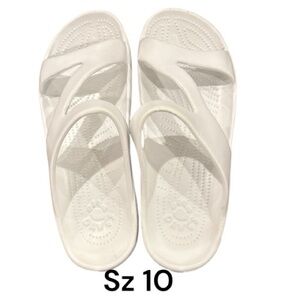 White Slide Sandals Size 10